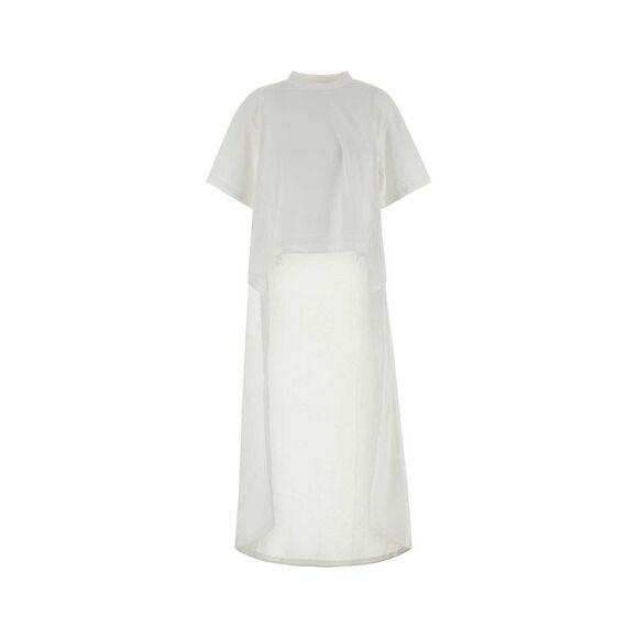 BALENCIAGA Sweaters - Balenciaga Women White Cotton Blend T-Shirt